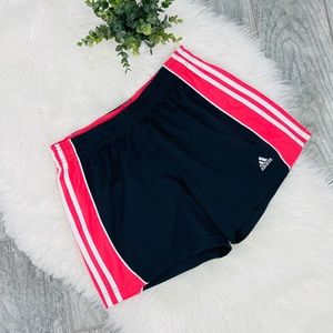 - Adidas Pink Blue Cotton Running Athletic Shorts